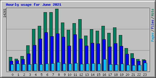 Hourly usage for June 2021