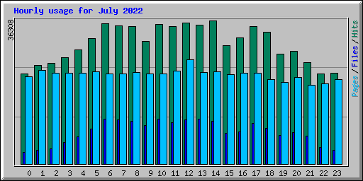 Hourly usage for July 2022