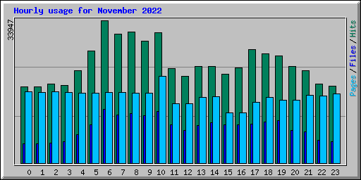 Hourly usage for November 2022