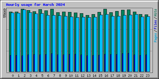 Hourly usage for March 2024