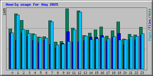 Hourly usage for May 2025